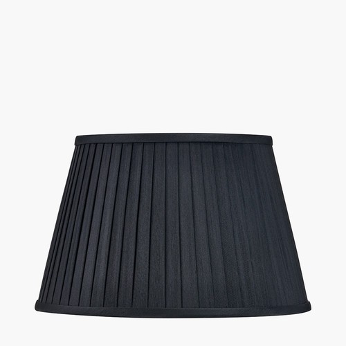 30cm black poly cotton - cotton, pleated