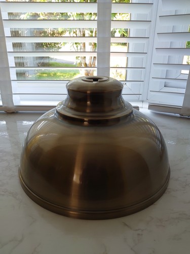 Brushed gold metal lamp - gold, shade