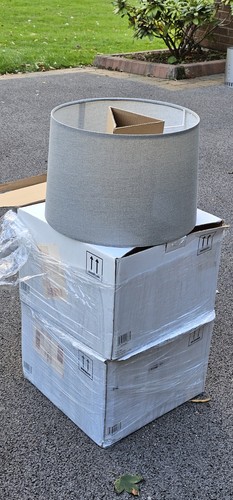 Grey lamp shades - 2x,