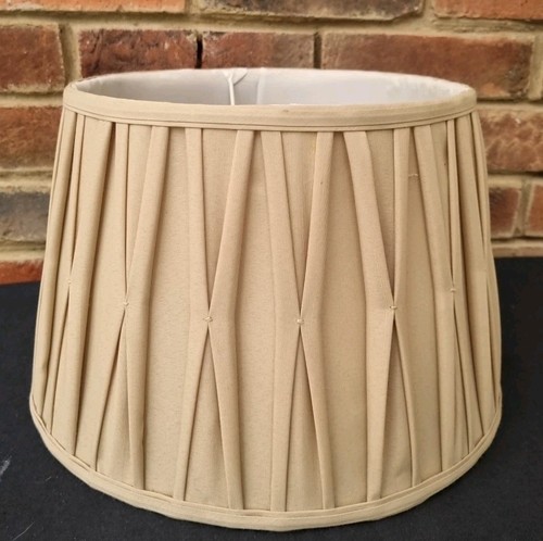 Gold pleated table - lamp, shade