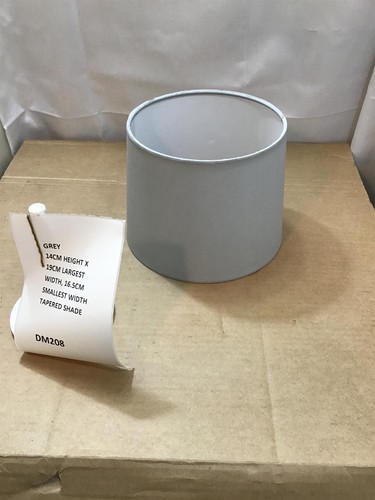 Grey tapered fabric - tapered, lamp