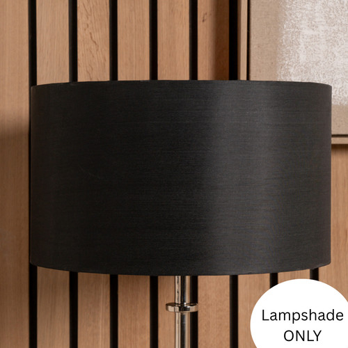 Black drum lampshade silk - drum,