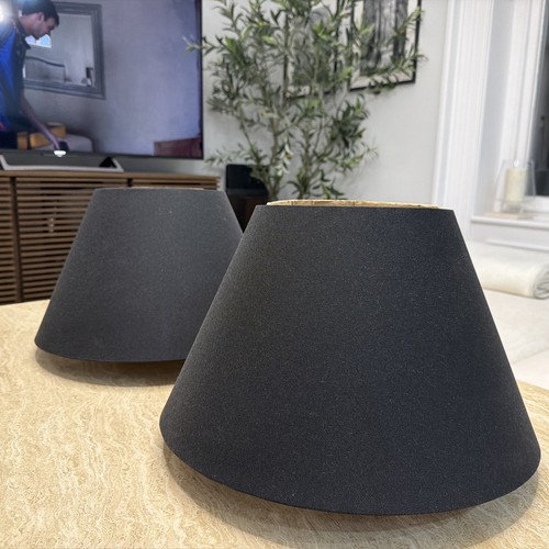 Black lamp shades - 2x,