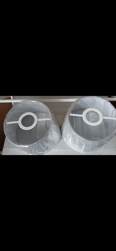 Lampshades silver grey - lampshades, x2
