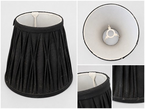 Black pleated fabric - fabric, lampshade