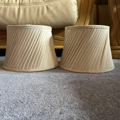 Two grey fabric pleated - two,