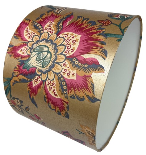 Gold floral lampshade - floral, for