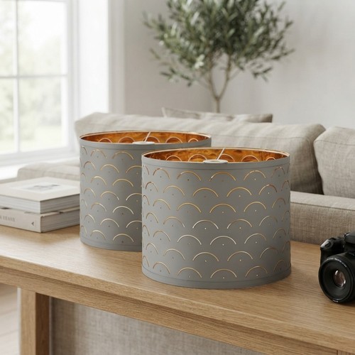 Stylish modern grey - grey, lampshades