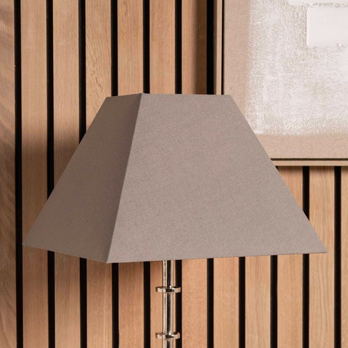 Grey pyramid cotton lampshade - cotton,